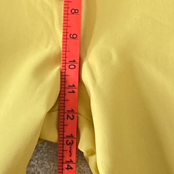 BNWT M&S Women's Mustard Yellow White Side Panels Slim Fit Trousers Size 16 - Picture 11 of 16